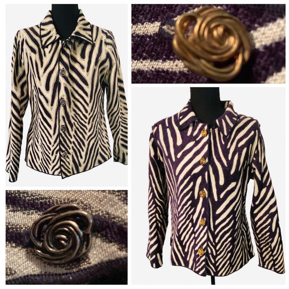Reversible Zebra Print Jacket) Blazer